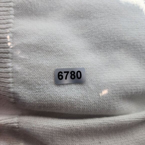 Mens White Express Pullover Sweater 1/4 Zip Long Sleeve Mock Neck Cotton Size L - Picture 9 of 9